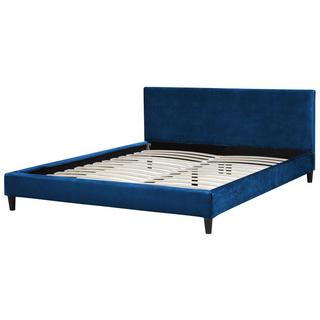 Beliani Bett mit Lattenrost aus Samtstoff Modern FITOU  