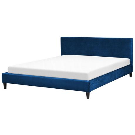 Beliani Bett mit Lattenrost aus Samtstoff Modern FITOU  