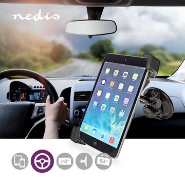 Support de tablette pour voiture | Taille d'écran max. compatibilité avec la taille de l'écran : 12 " | Montage en voiture sur les fenêtres et les appuis-tête | Juserable