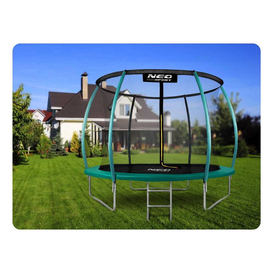 B2X Trampolino profilato per il giardino 10ft/312cm con rete di sicurezza interna Neo-Sport  