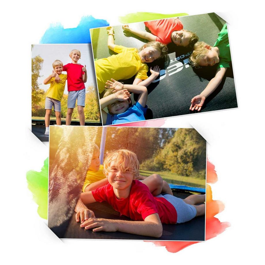 B2X Trampolino profilato per il giardino 10ft/312cm con rete di sicurezza interna Neo-Sport  