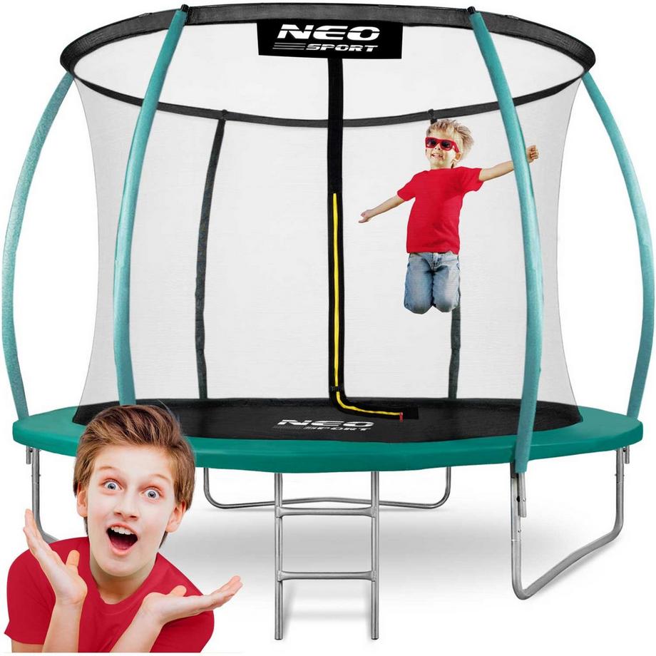 Trampolino profilato per il giardino 10ft/312cm con rete di sicurezza interna Neo-Sport