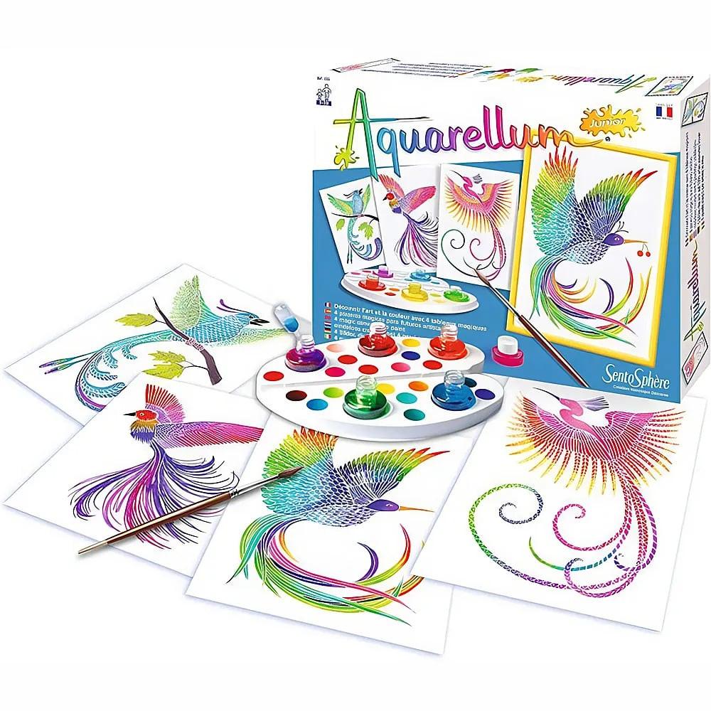 Image of Aquarellum Paradiesvögel Multicolor