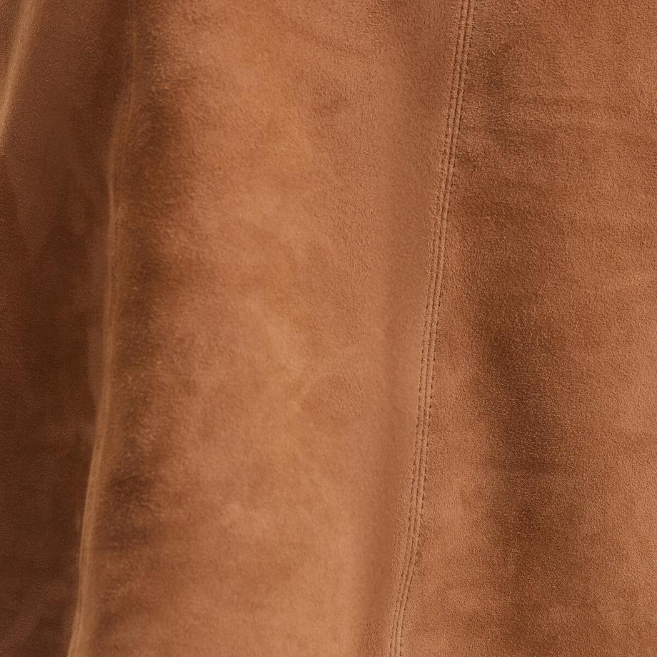 La Redoute Collections Jupe courte évasée en cuir de mouton  