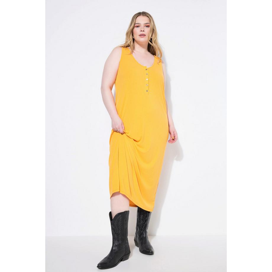 Studio Untold Ärmelloses Straight Shape Jersey Midikleid  