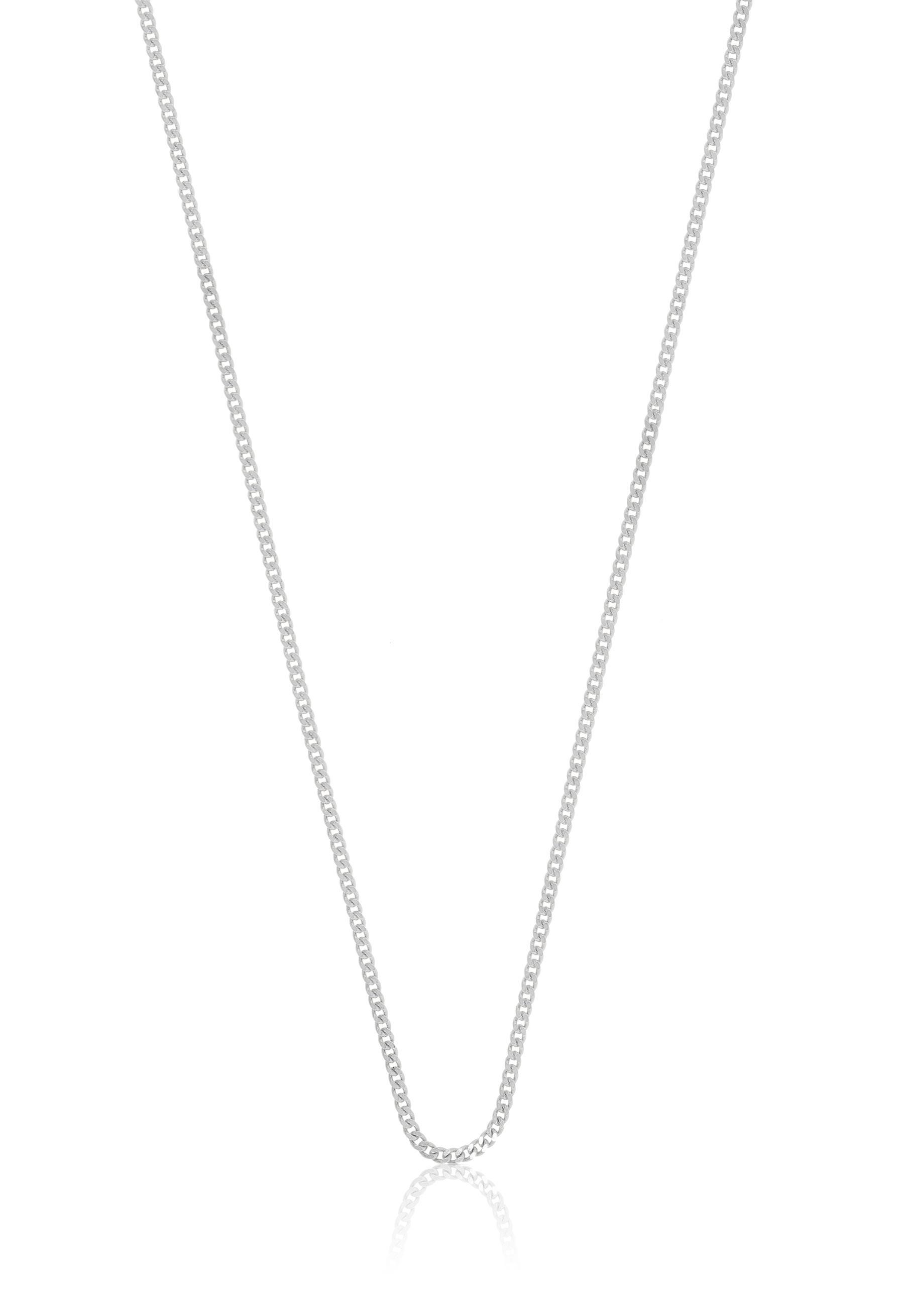 MUAU Schmuck  Collier gourmette or blanc 750, 1.2mm, 50cm 