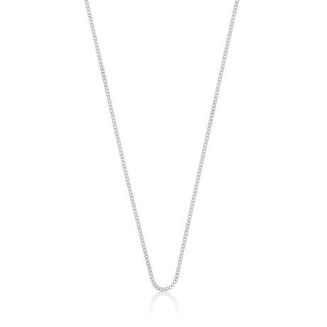 MUAU Schmuck  Collier gourmette or blanc 750, 1.2mm, 50cm 