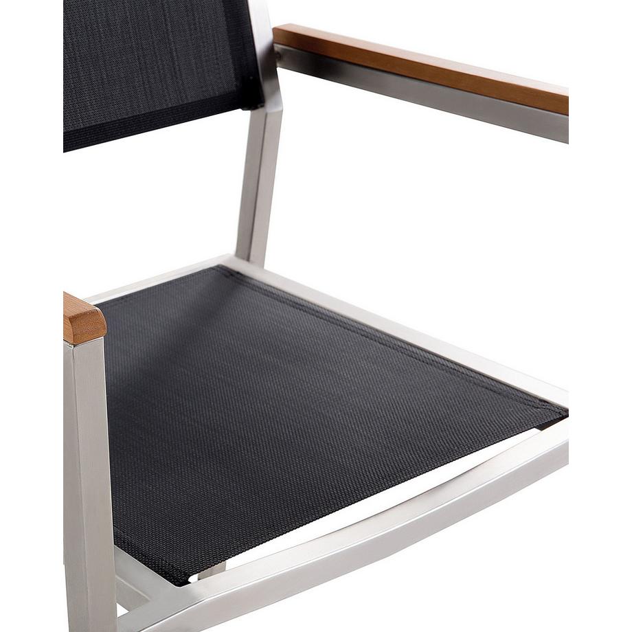 Beliani Set di 4 sedie da giardino en Acciaio inox Moderno GROSSETO  