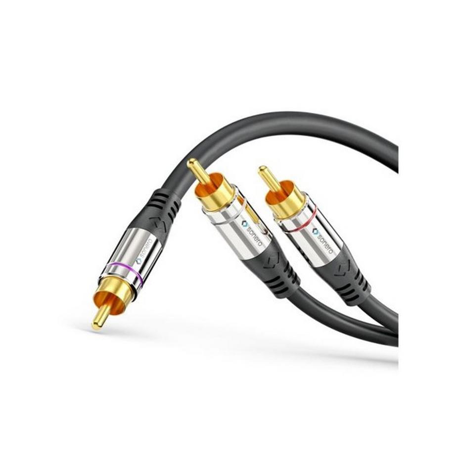 Subwoofer Stereo / Mono Y-Kabel Cinch - Cinch 1 m