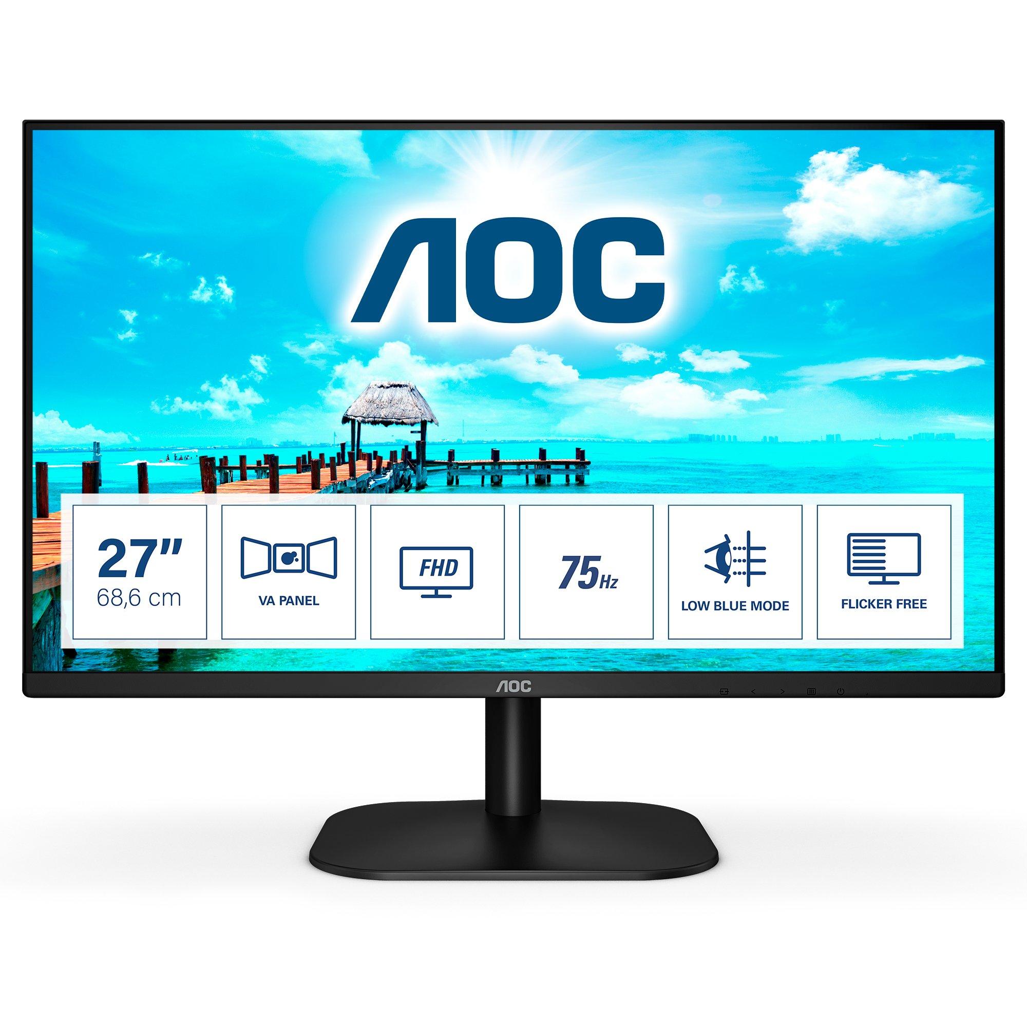 AOC  27B2DM Monitor PC 68,6 cm (27") 1920 x 1080 Pixel Full HD Nero 