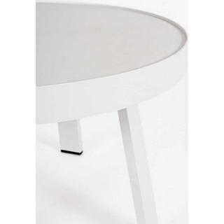 mutoni Table basse de jardin Spyro blanche ronde 71  