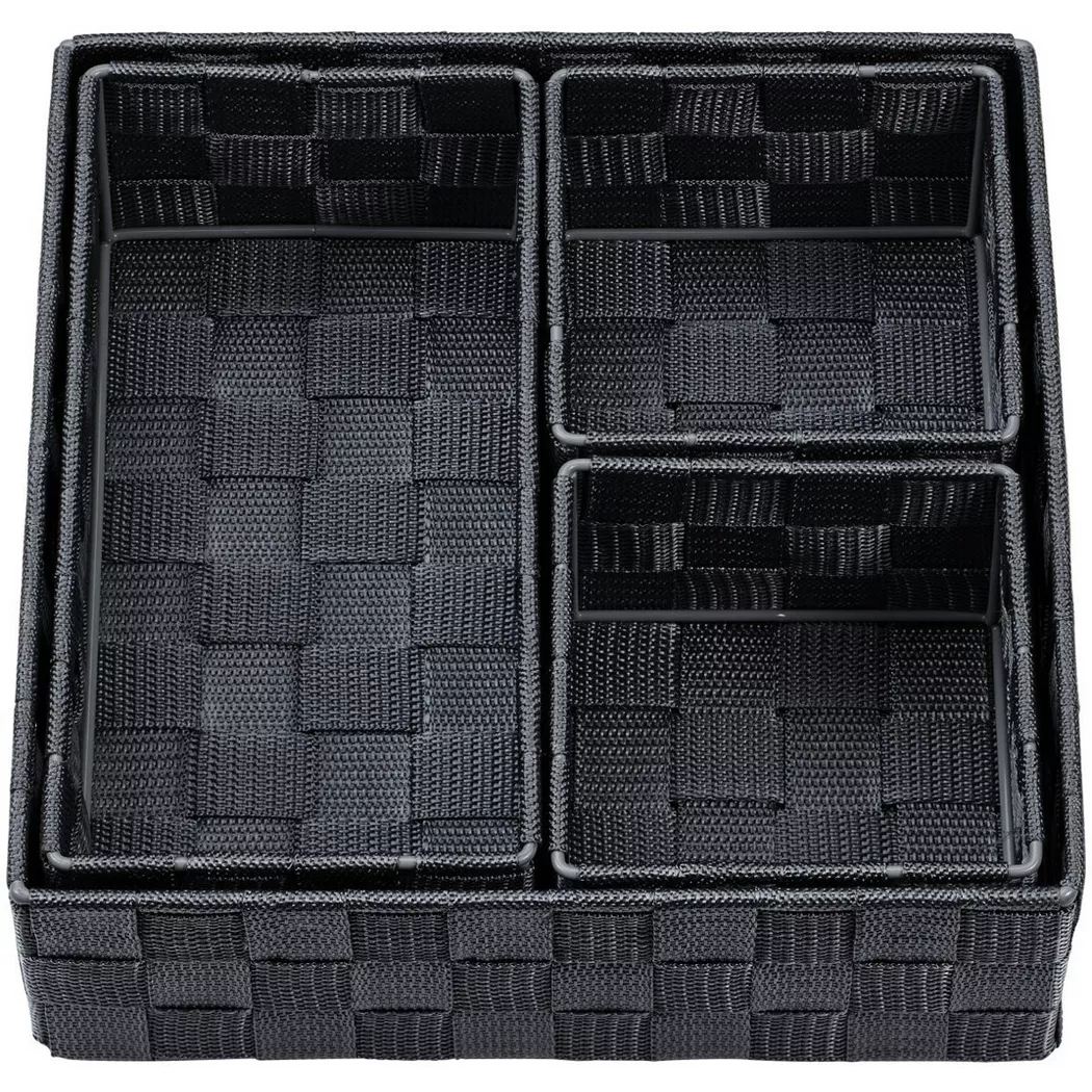 Set Aufbewahrungsboxen IRINA schwarz 26x26x8cm