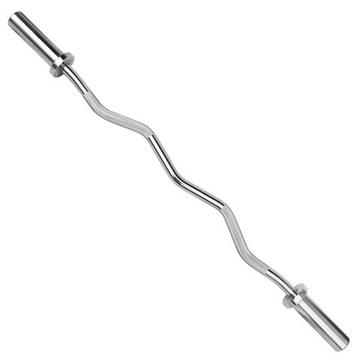 Curl barre biceps 120cm en acier Ø 50mm + 2 stop disques