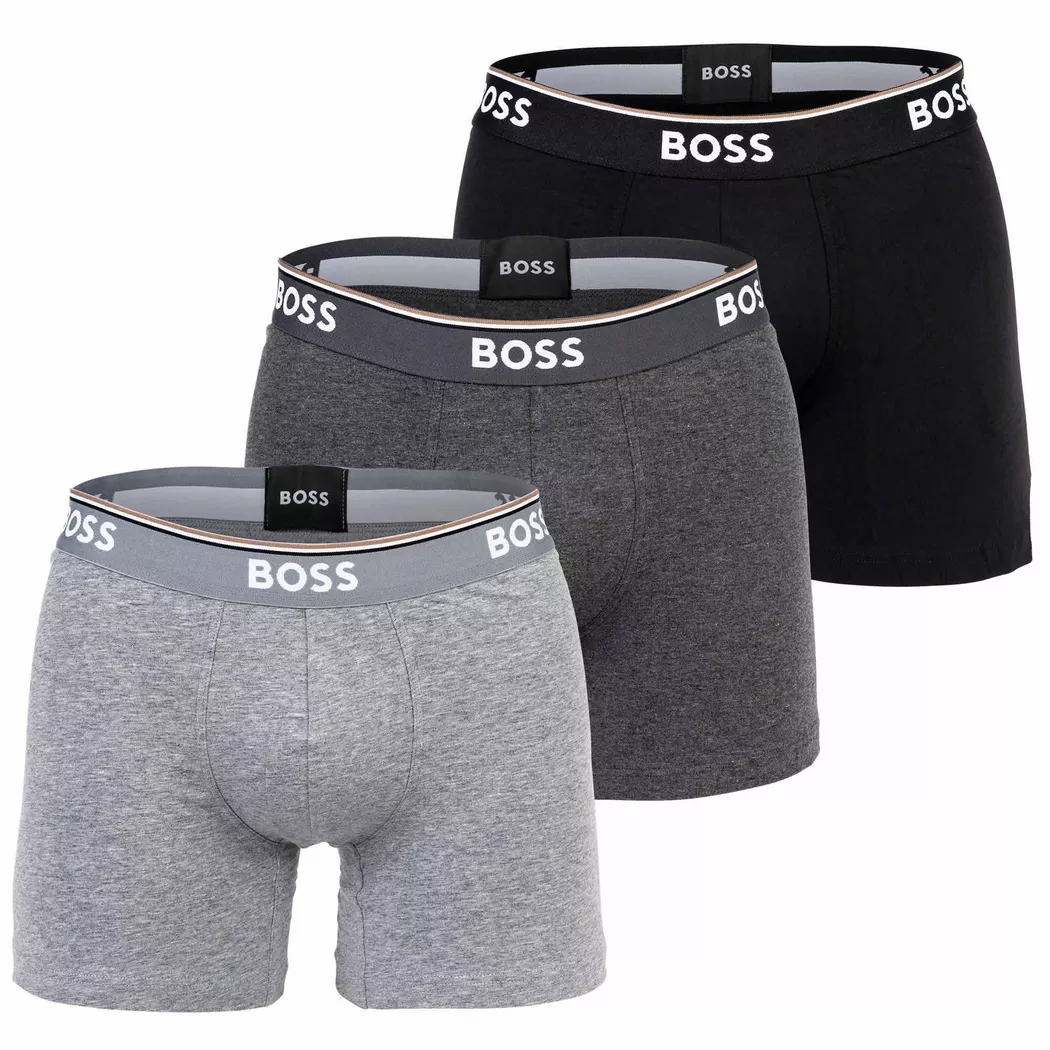 BOSS - Boxershort  3er Pack Stretch-BoxerBr 3P Power, für Herren, Grau, Größe XXL