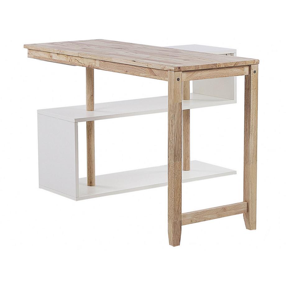 Beliani Scrivania convertibile con libreria en Legno di caucciù Moderno CHANDLER  