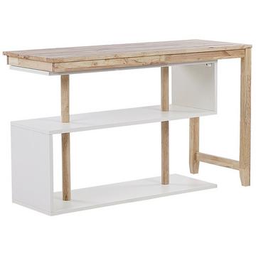 Verstellbarer Schreibtisch aus Gummibaumholz Modern CHANDLER