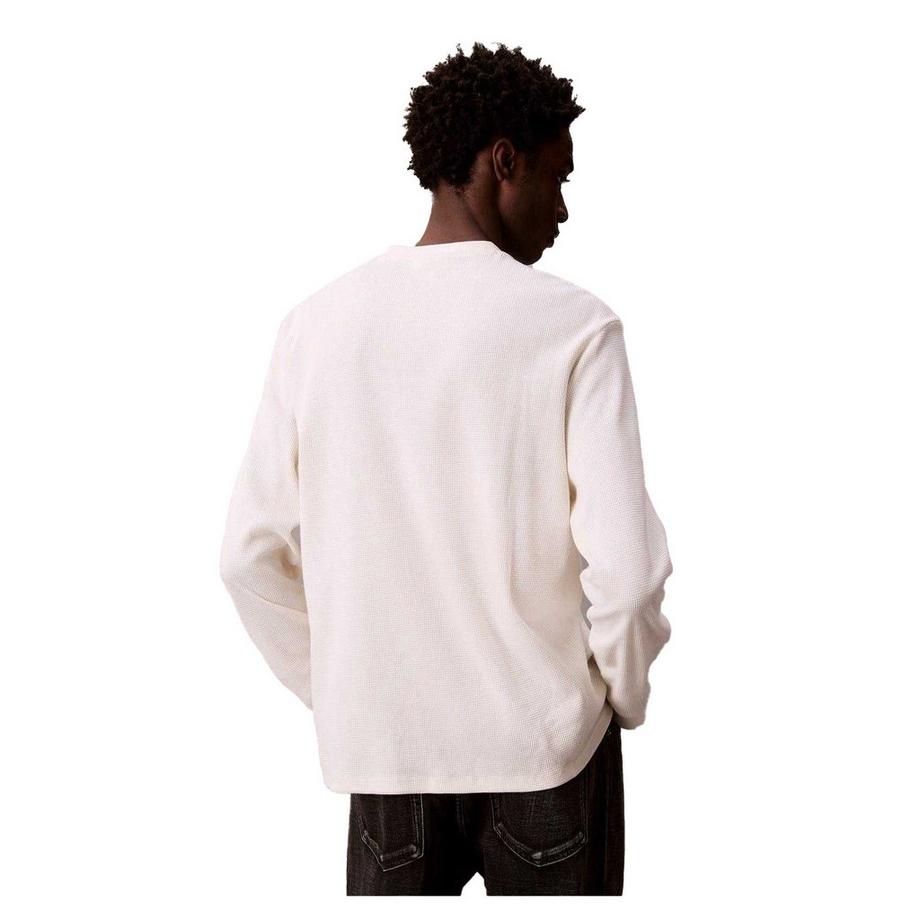 Calvin Klein T-Shirt Manches Longues en Tissu Cannelé  