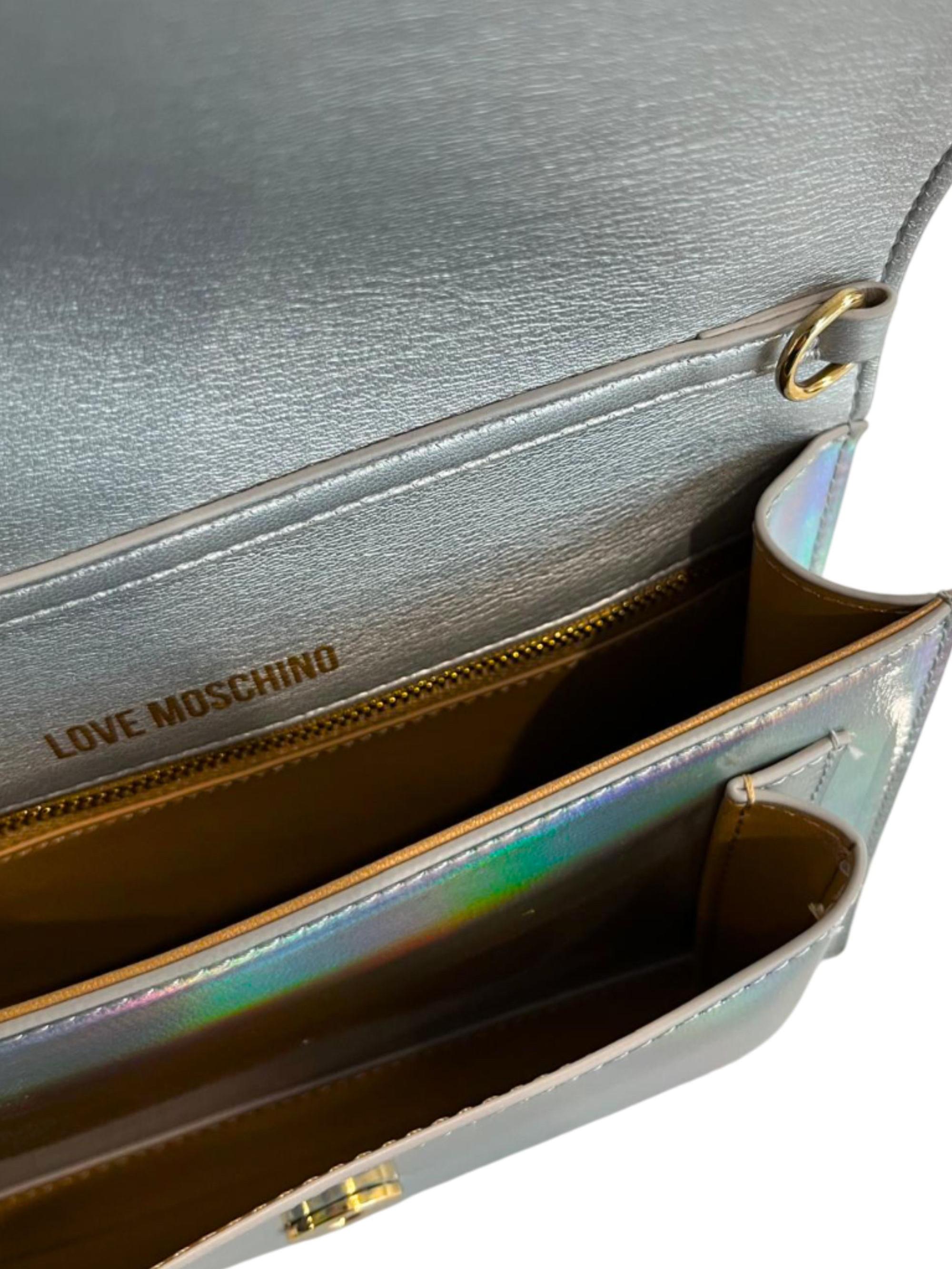 LOVE MOSCHINO Holografische Umhängetasche  