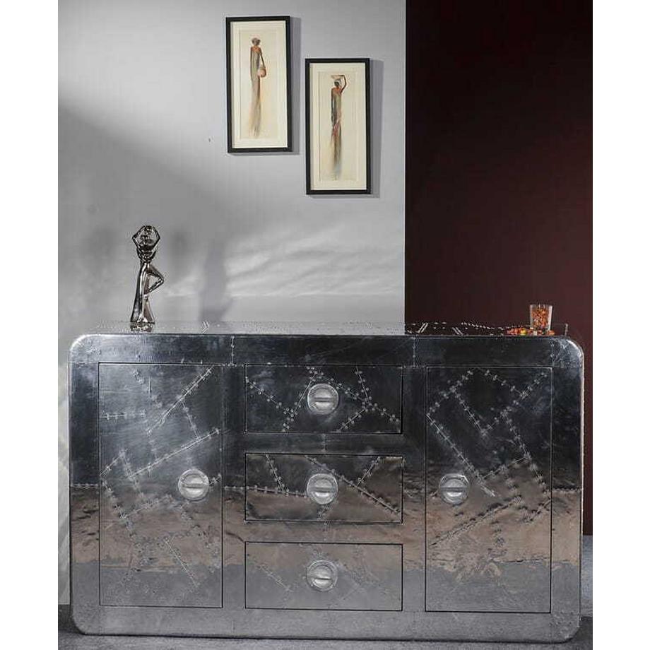 mutoni Sideboard Aero argent 150x90  