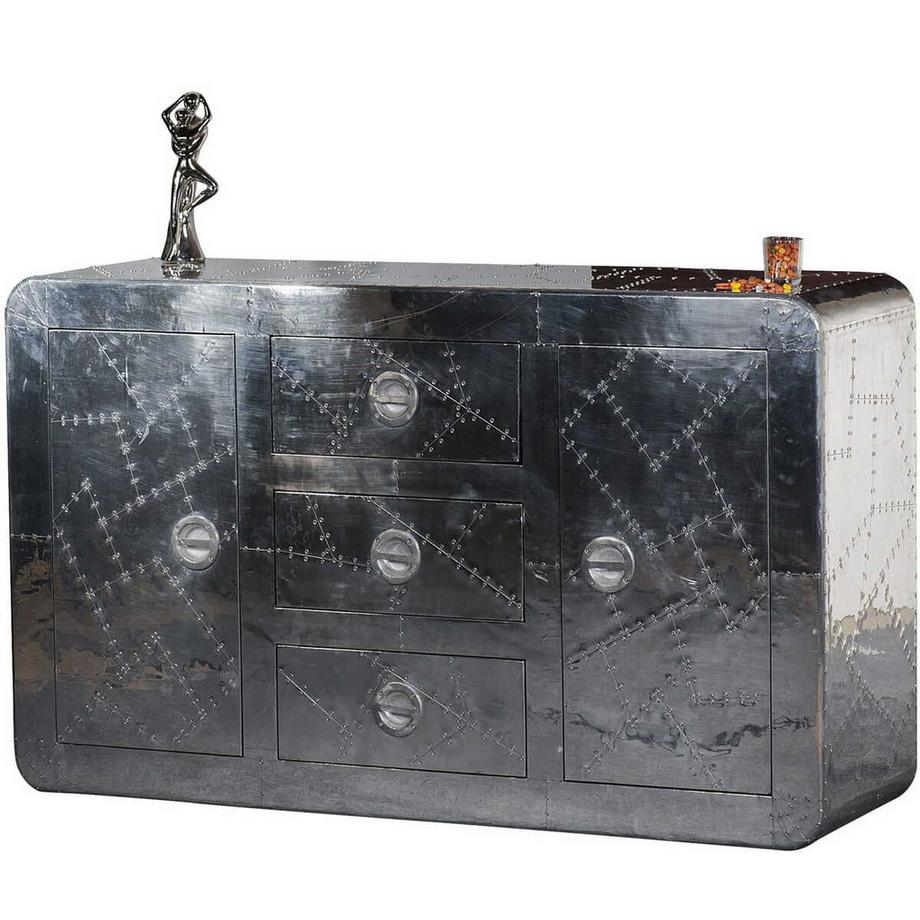 mutoni Sideboard Aero argent 150x90  