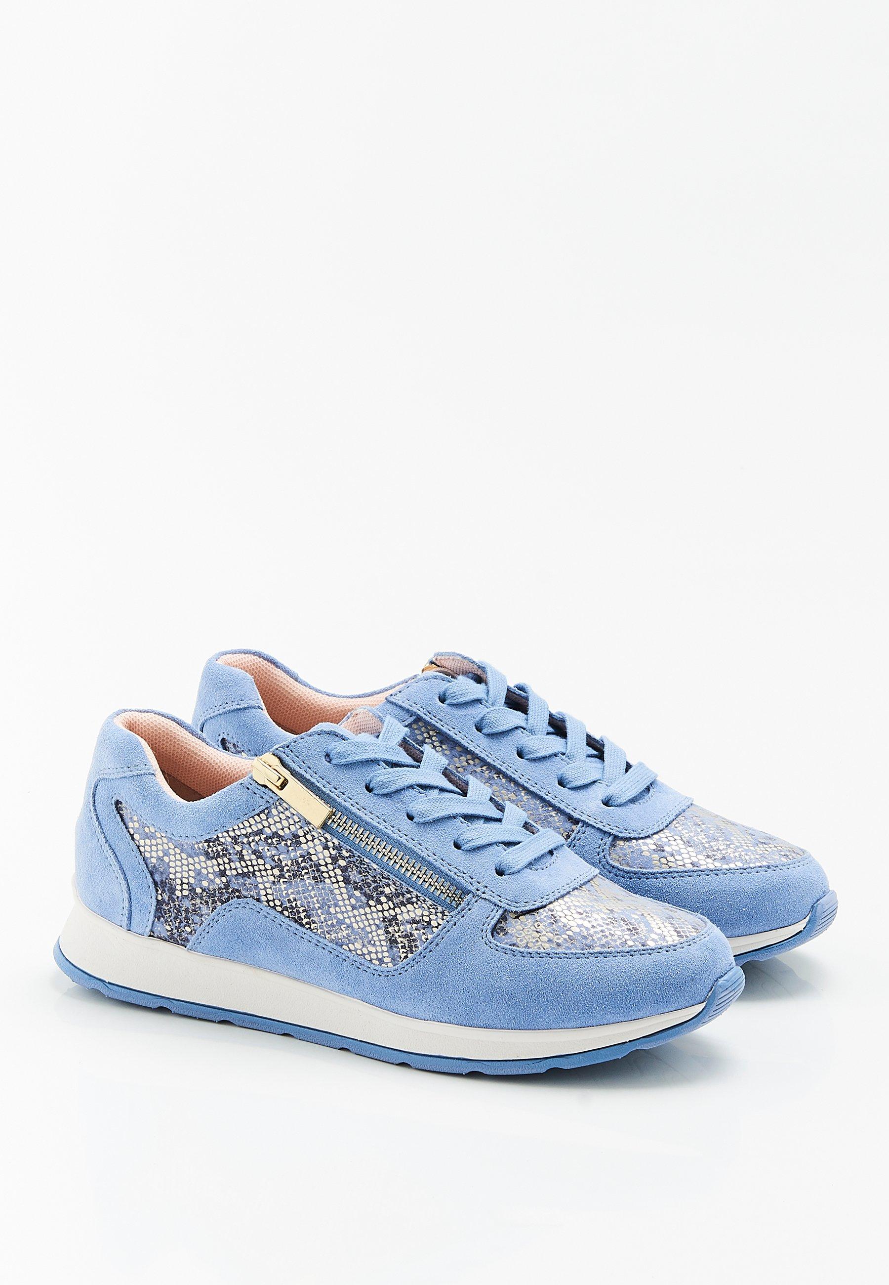 Image of Modische Schnürschuhe. Unisex Blau 42