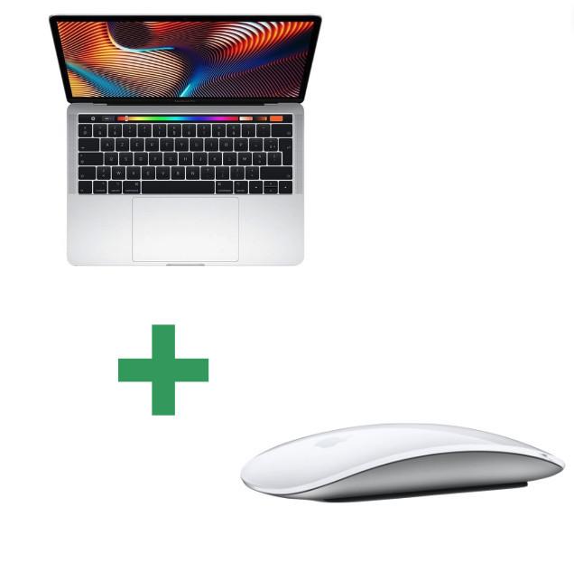 Apple  Refurbished MacBook Pro Touch Bar 13" 2017 Core i5 3,1 Ghz 8 Gb 256 Gb SSD Silber + Apple Magic Mouse 2 Kabellose Maus - Weiß 