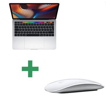 Refurbished MacBook Pro Touch Bar 13" 2017 Core i5 3,1 Ghz 8 Gb 256 Gb SSD Silber + Apple Magic Mouse 2 Kabellose Maus - Weiß