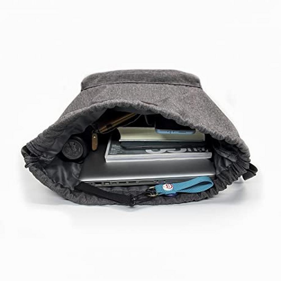 Only-bags.store Sac à dos hipster avec cordon de serrage et poche intérieure  