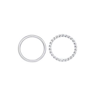 Elli  Ring Basic Twisted 2Er Set 925 Silber 