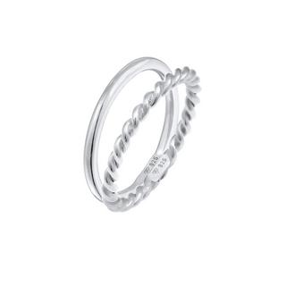 Elli  Ring Basic Twisted 2Er Set 925 Silber 