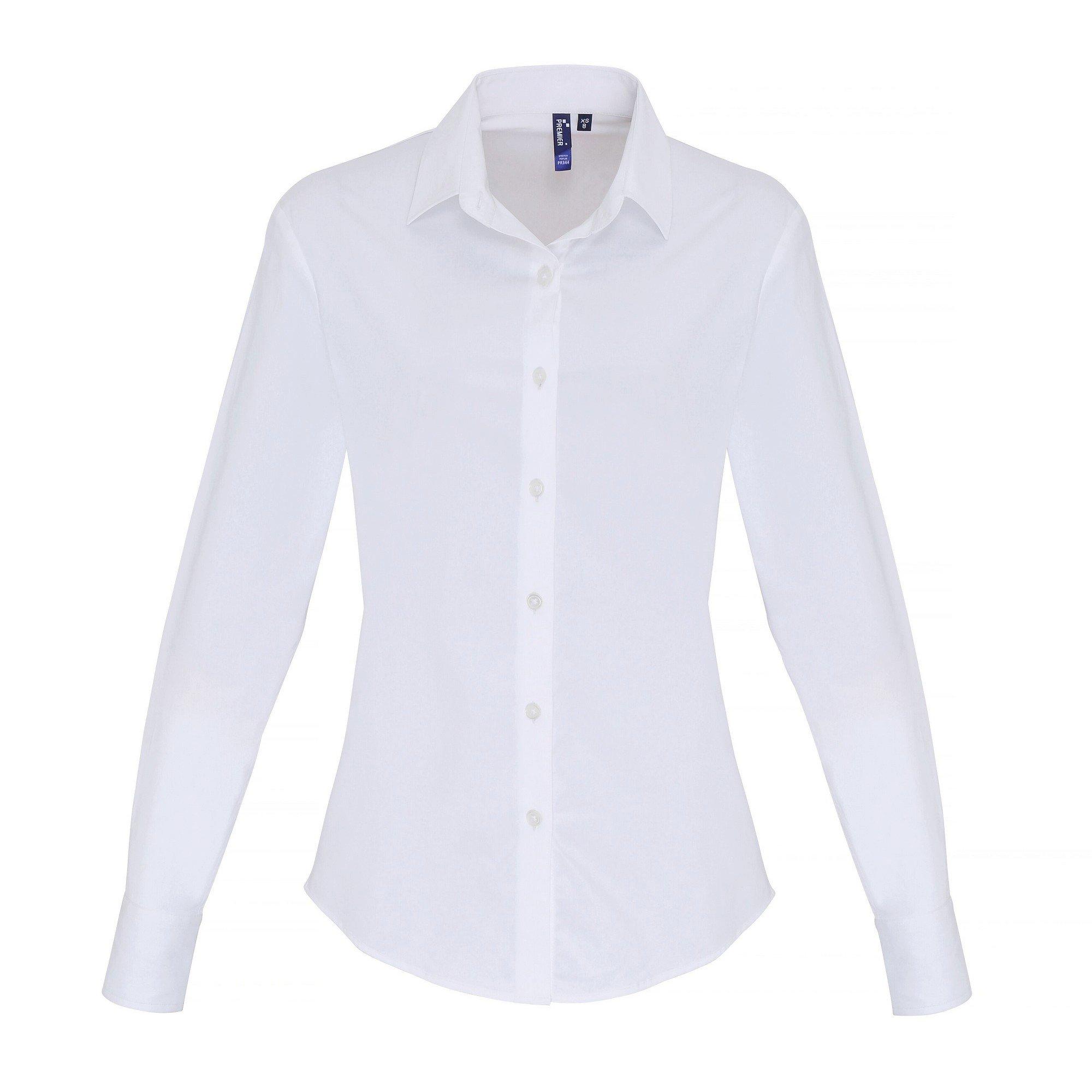 Image of Bluse Langärmlig Damen Weiss XXL