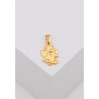 MUAU Schmuck  Pendentif ange en or jaune 750, 19x10mm 