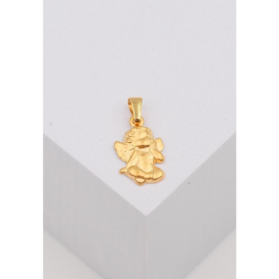 MUAU Schmuck  Engel Anhänger Gelbgold 750, 19x10mm 