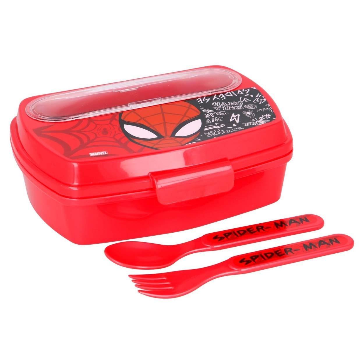 Image of Spiderman Urban - Lunchbox mit Besteck Spiderman Urban - Lunchbox mit Besteck