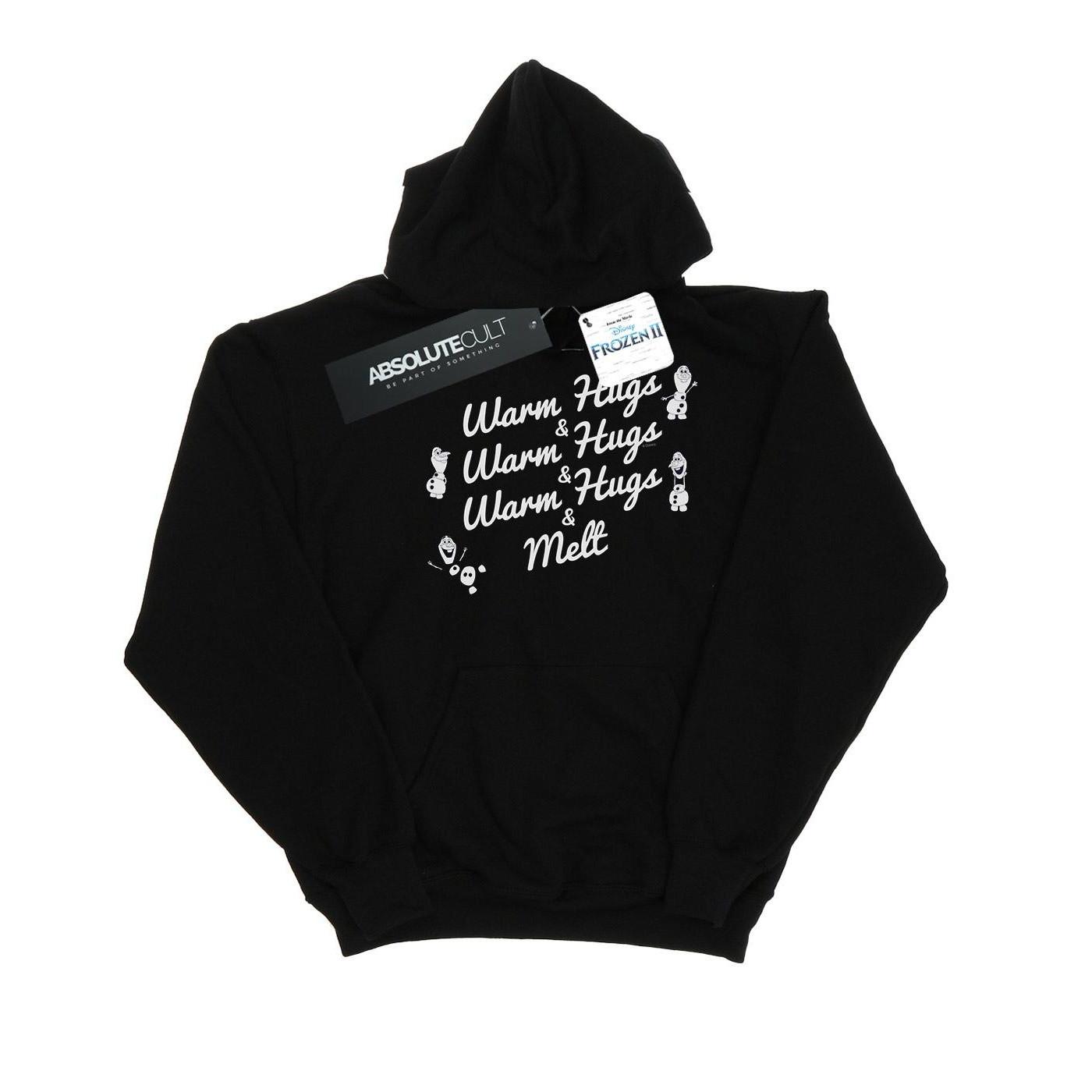 Image of Frozen 2 Olaf Warm Hugs And Melt Kapuzenpullover Unisex Schwarz 128