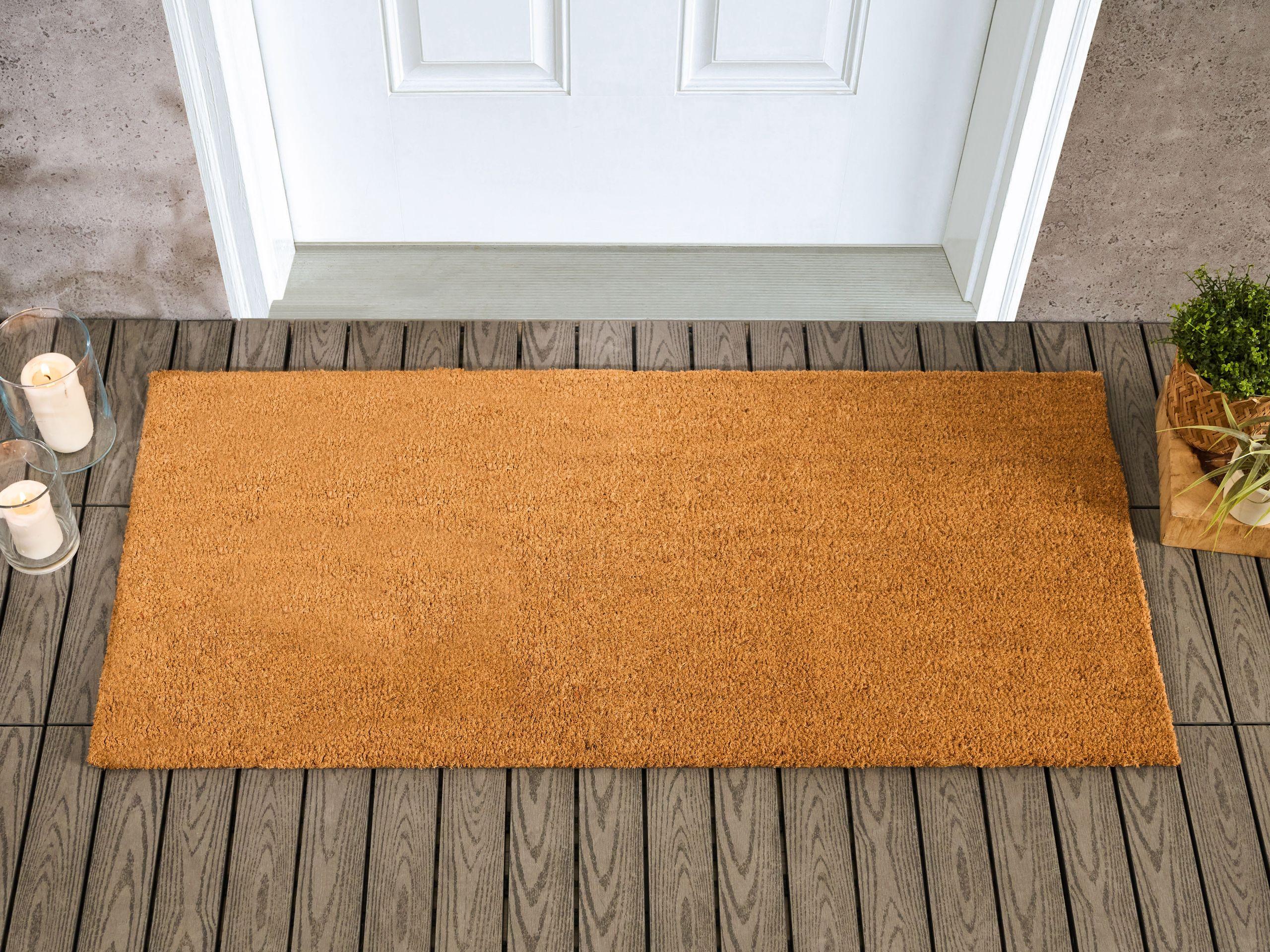 Beliani Fussmatte aus Kokosfasern Klassisch LANAO  