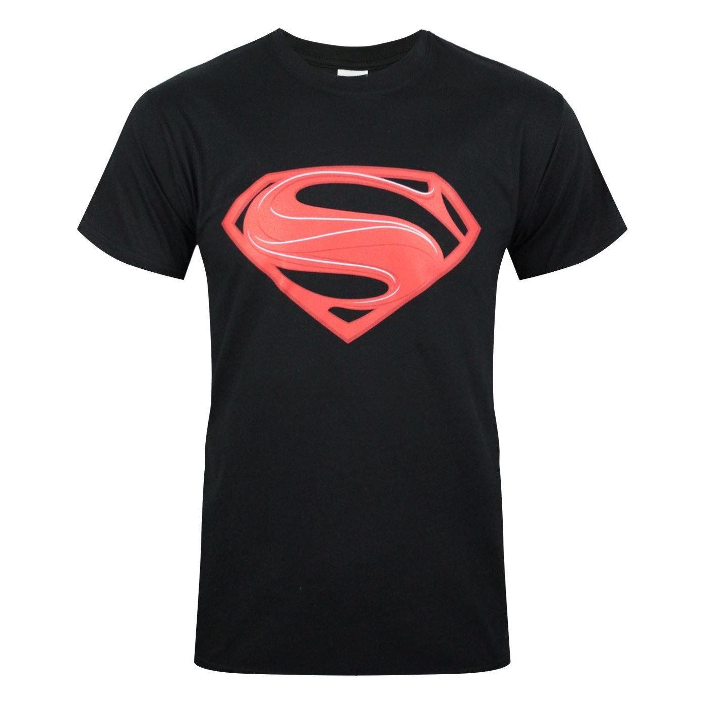 SUPERMAN  offizielles Man Of Steel Red Logo TShirt 