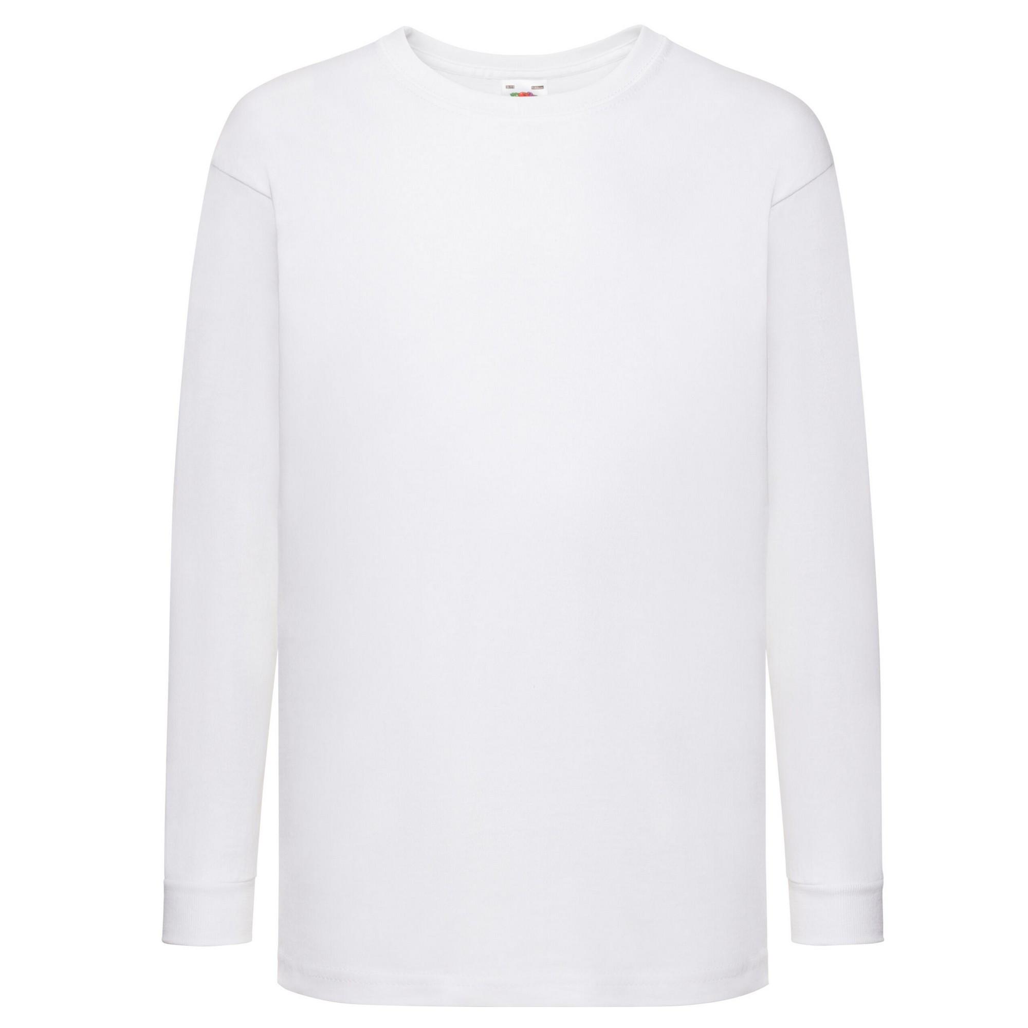 Image of Value Tshirt Langärmlig Mädchen Weiss 104