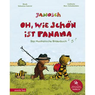 Oh, wie schön ist Panama (Das musikalische Bilderbuch mit CD und zum Streamen) Janosch; Janosch (Illustrationen); Gabriel, Sebastian (Komposition); Schwämmlein, Marc (Co-Autor, Co-Autorin) Couverture rigide 