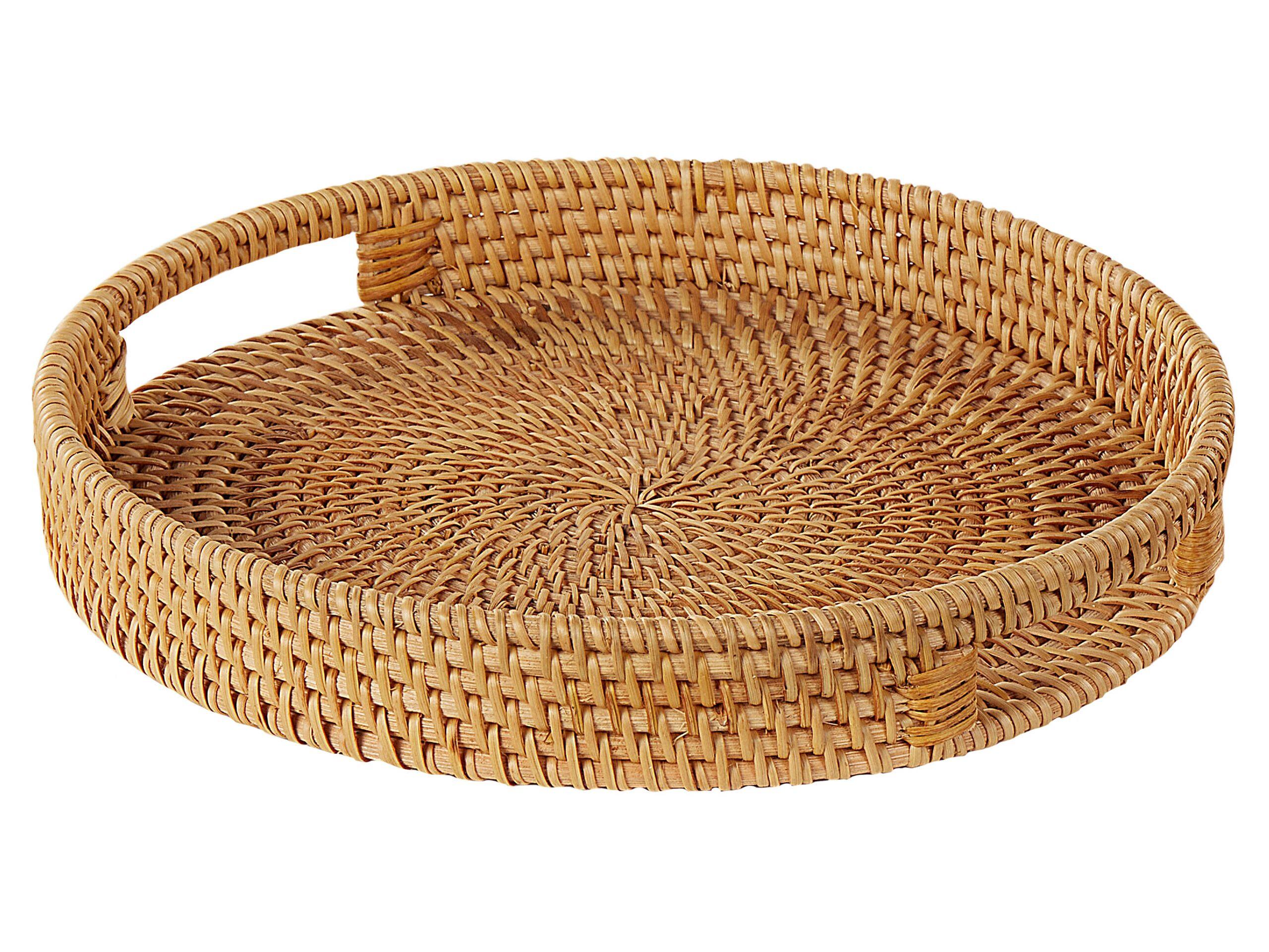 Beliani  Tablett aus Rattan Boho ADELSO 