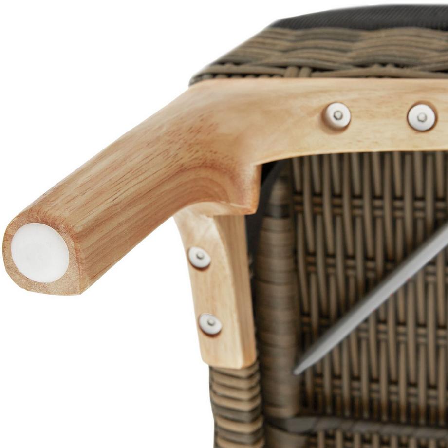 Tectake Lounge in rattan e alluminio Bellaria resistenti alle intemperie e ai raggi UV  