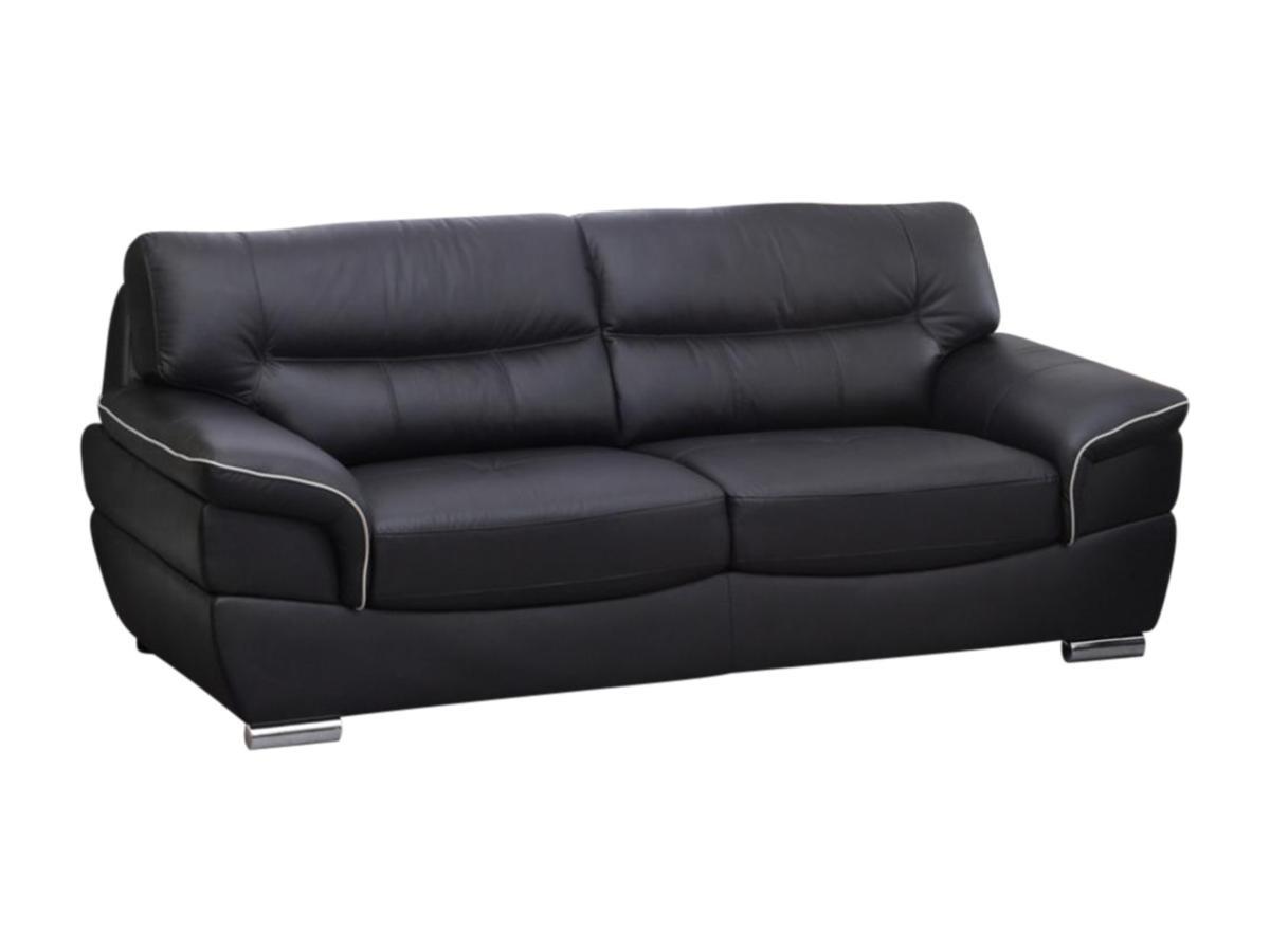 Vente-unique Ledersofa 3Sitzer THIBAULT  