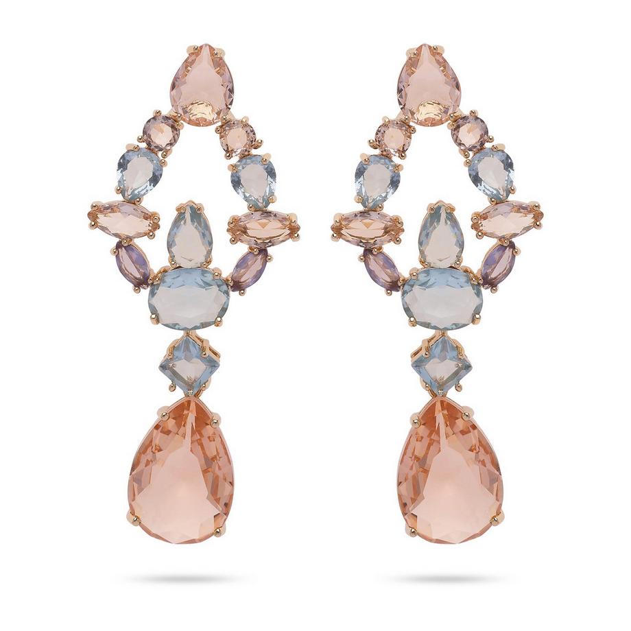 Schöne Champagner-Tropfenohrringe