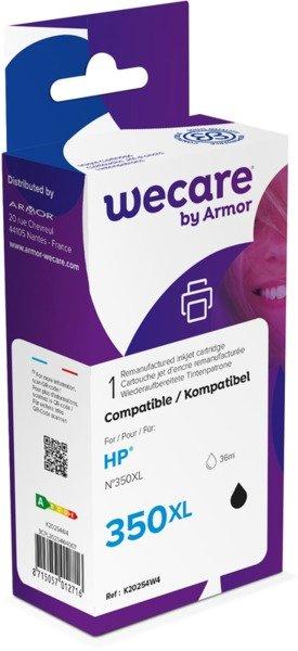 Image of WECARE Tinte 350XL rebuilt schwarz CB336EEWE zu HP OfficeJet J 578 36ml