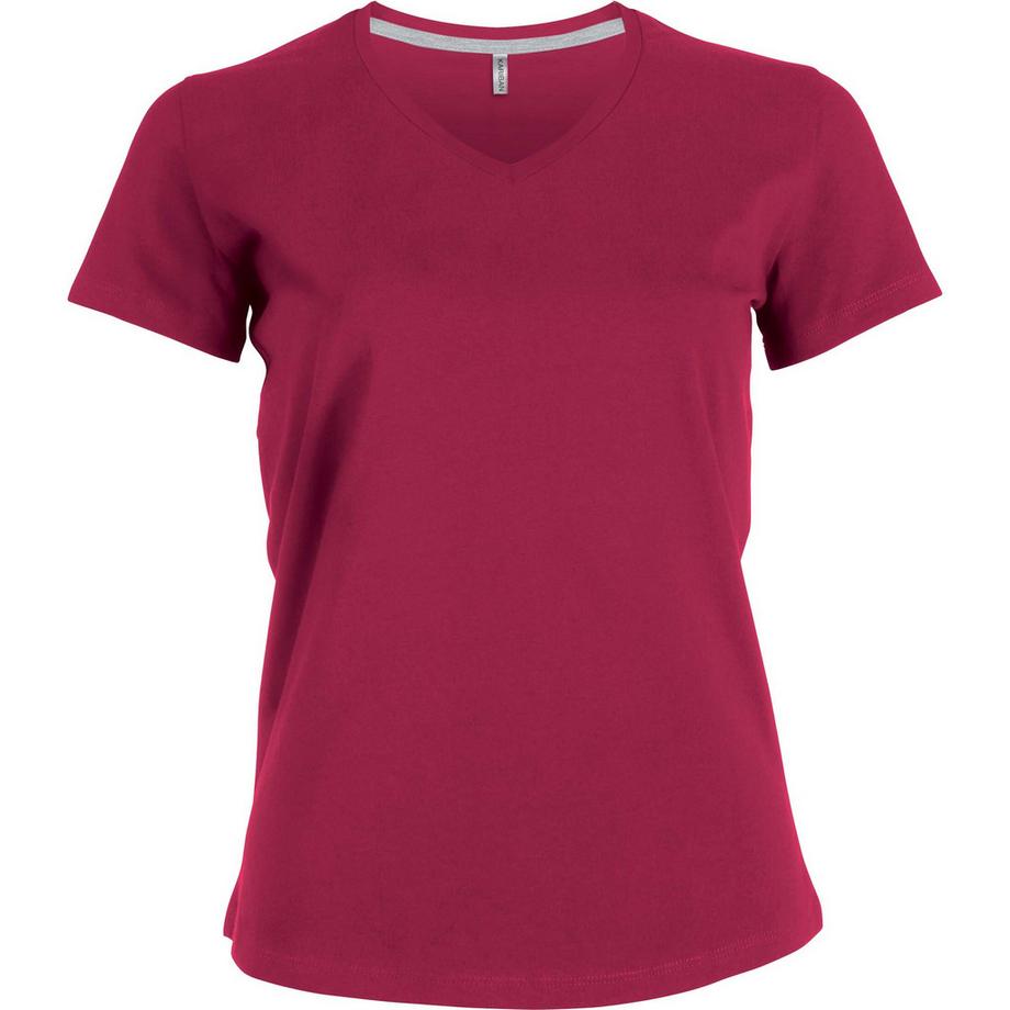 Kariban Damen Slim Fit V-Ausschnitt T-Shirt  