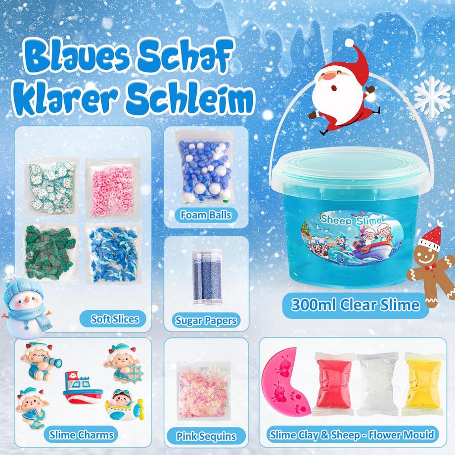 Activity-board  Clear Slime Kit aged 8 packs of Slime Add-Ins 