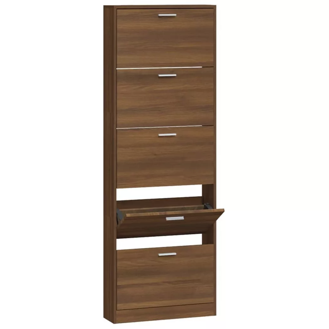 VidaXL - Armoire à chaussures bois d'ingénierie, One Size, Marron