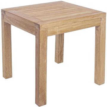 Table d'appoint de jardin bois teck 50x50