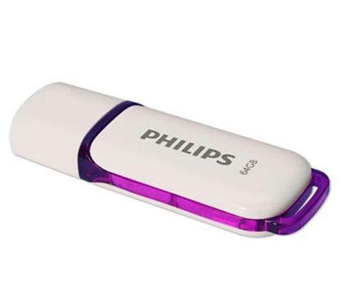 Image of PHILIPS Snow 2.0 USB-Stick 64 GB Weià? und Lila - 64 GB