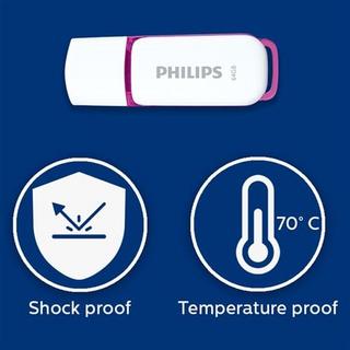 PHILIPS  Snow 2.0 USB-Stick 64 GB WeiàŸ und Lila 
